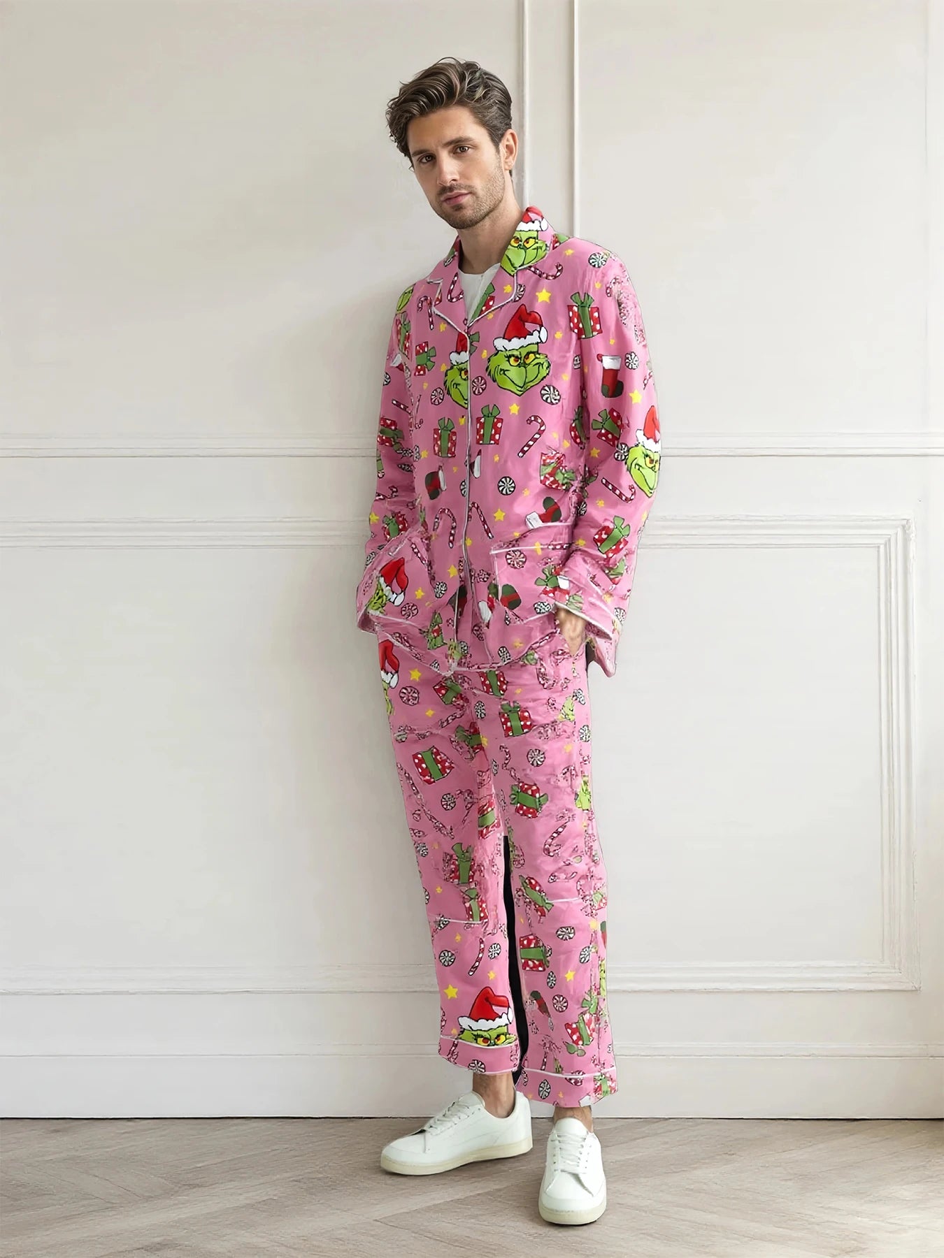 2025 Disney Inside Out 2 Pajamas Set 3D Print Cartoon Casual Men's Women's Long Sleeve Shirt Pajama Two Piece Home Wear Suit