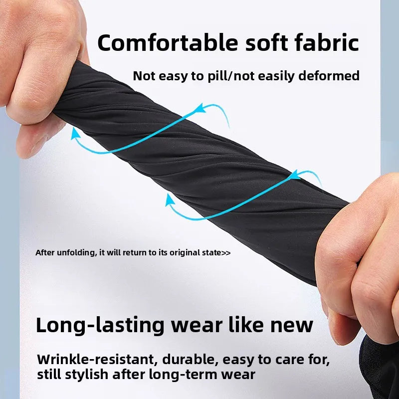 Premium Elastic New Brand Anti-pilling Drawstring Casual Fashion Men Breathable Office Business Long Pants Easy Care Trousers