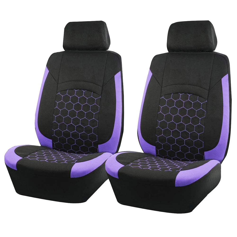 AUTOKING Football Embroidery Car Seat Covers Polyester Fabric Honeycomb Seat Covers Universal Fit Most Car Suv Truck