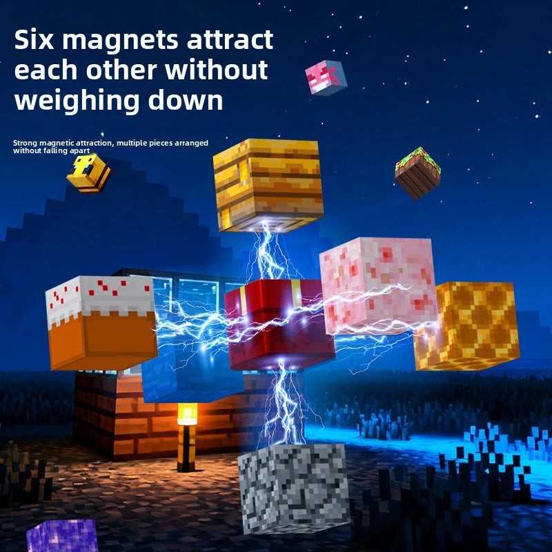 Magnetic Building Blocks Stacking Magnet Cube DIY Model Construction Set STEM Magnet Toys Birthday Gift