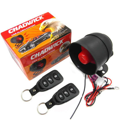 NEW Portable Universal 12V Vehicle Burglar Alarm Security Protection Auto Car Alarm System  & 2 Remote Control Auto Burglar