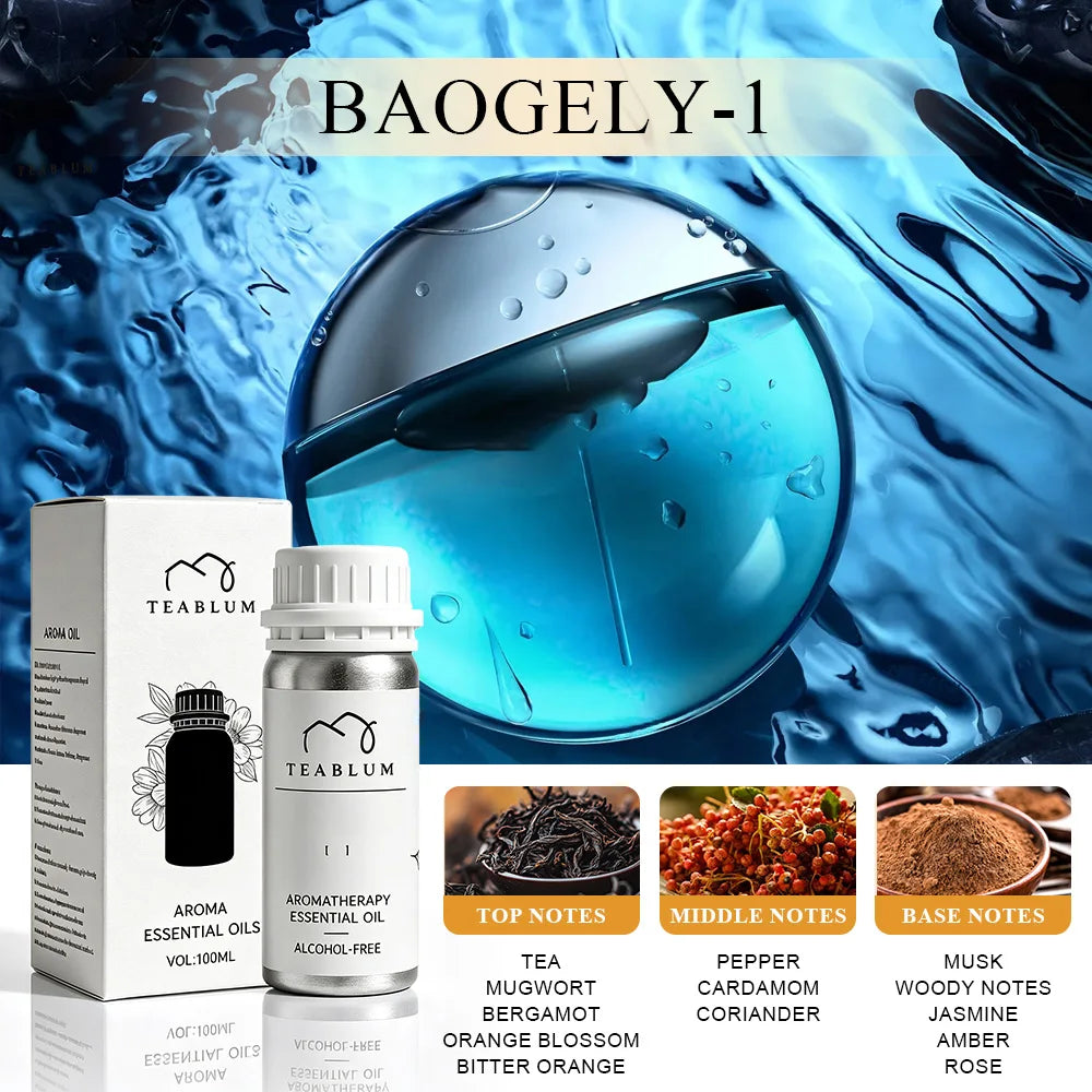 TEABLUM 100ML Aromatic Hotel Essential Oil Hotels Home Air Freshener Pure Plant Essential Oil Alcohol Free for Electric Diffuser