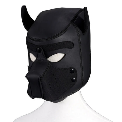 Party Masks Pup Puppy Play Dog Hood Sexy Neck Collar BDSM Bondage Kit Cosplay Full Head Ears Halloween Mask Sex Toy For Couples