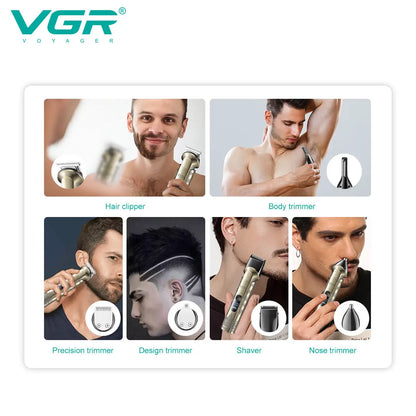 VGR6 all-in-one hair cutting machine, armpit hair, nose hair treatment, full body shaving machine, electric push shear V-109