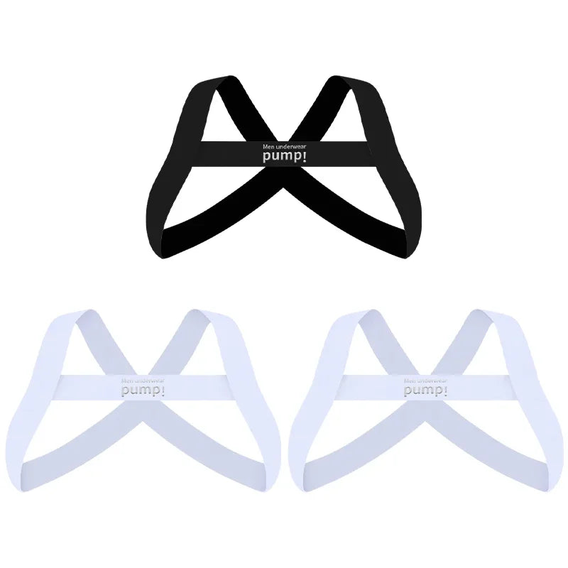 Chest Straps Men's Sexy Elastic Breast Belt Chest Bondage Muscle High Stretch Shoulder Straps Sports Fitness Club Party Costume