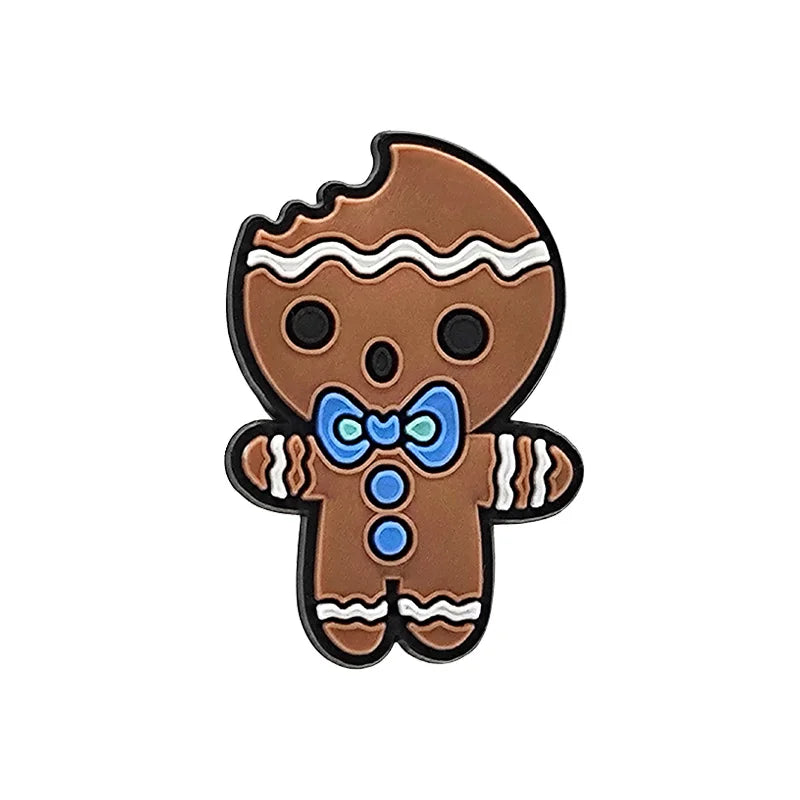 1/25PCS Christmas Style Shoe Charms Xmas Style Snowman Christmas Outfit Snowflake Shoe Accessories Pins for Clog Pins Buckles