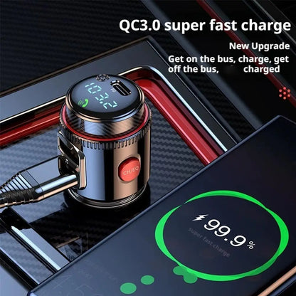 NEW Bluetooth 5.4 FM Transmitter Car Radio Adapter For Wireless Hands-Free Phone Call MP3 Music Player T23 PD Fast Charging