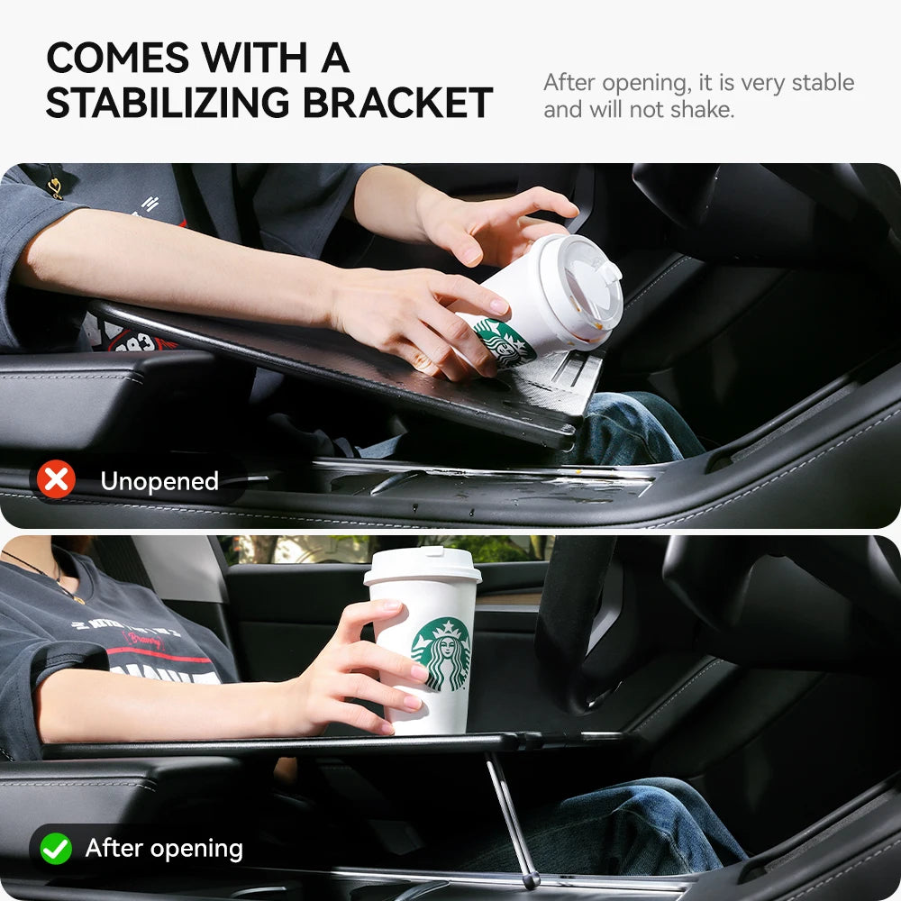YZ Table Desk For Tesla Model 3 Y X S Highland Juniper 2021-2025 Car Steering Wheel Laptop Tray Food Desk Portable Office Table