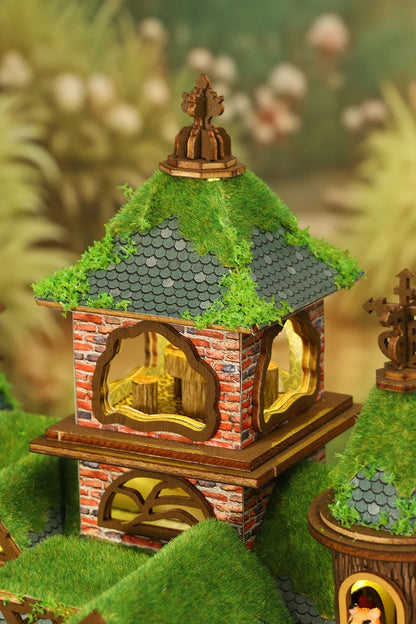DIY Doll House Wooden Miniature Kit Furniture Litht Dollhouse Furniture Handmade Model Assembly Toys Case Birthday Gifts