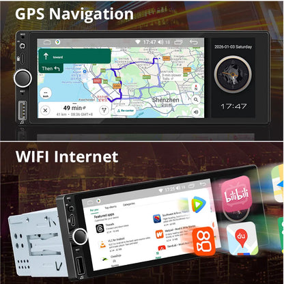 Car Intelligent Systems Android 13 1din Player Wireless Carplay Android Auto WIFI Internet GPS Navigation RDS BT Auto Stereo