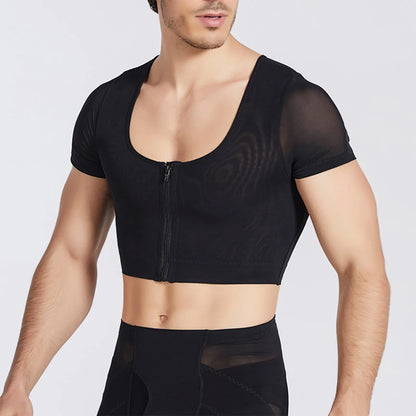 Men Chest Binder Gynecomastia Compression Vest For Post Surgery Breathable Buckle Underwear Tank Top Breast Reduction Shapewear