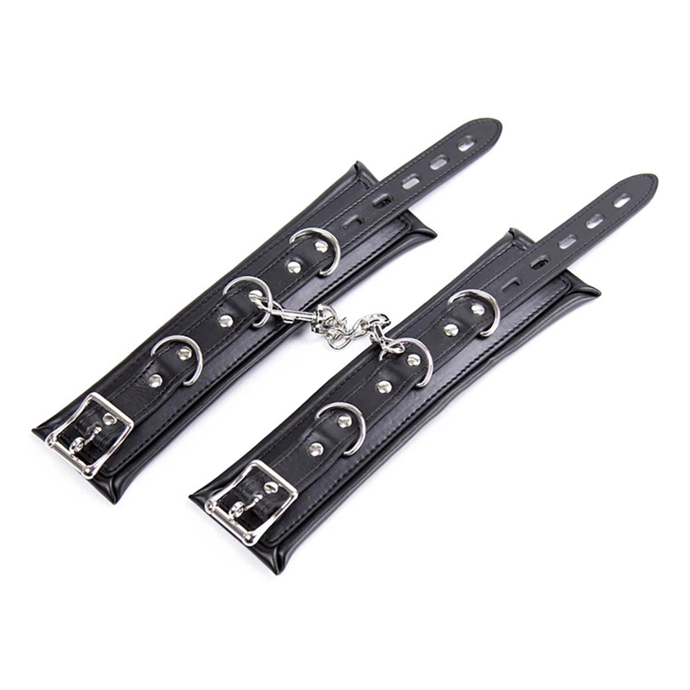 Bondage Kits Extendable Products Leather Restraint Set Handcuffs Ankle Cuffs Bdsm Toys For Couples Women 18 Adult Games
