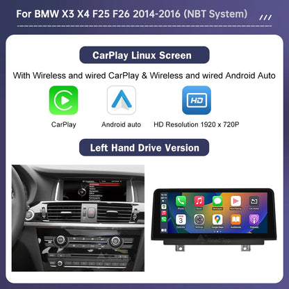 1920*720 Multimedia Touch Screen For BMW X3 F25 X4 F26 2011-2016 Wireless Carplay Display Android Auto Car Radio Player