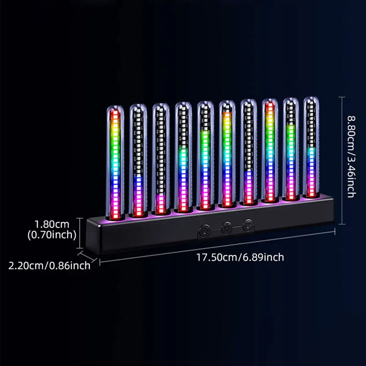 Sound Control Pickup Light Dynamic Gradient RGB Ambient Light Universal Car Air Vent Dashboard Ornament LED Interior Decor Light