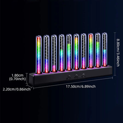 Sound Control Pickup Light Dynamic Gradient RGB Ambient Light Universal Car Air Vent Dashboard Ornament LED Interior Decor Light
