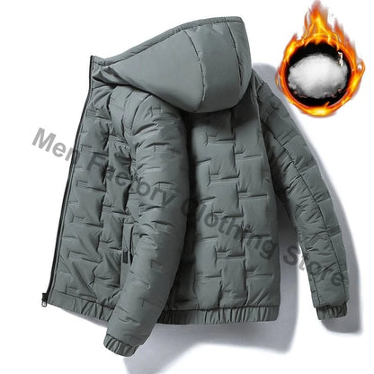 Winter Trendy Parkas Cotton-padded Coats Jacket Men Parkas Outdoor Hooded Coat Casual Windbreaker Thick Warm Coat Men Jacket