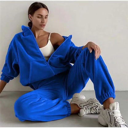 Women's 2-Piece Set Sportswear Hoodie Casual Leisure Suiting Comfortable Breathable Fashionable Winter Collection