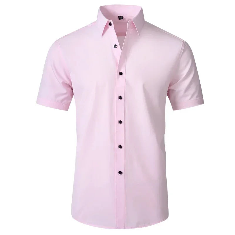 Four sided elastic shirt for men's shirt, multi-color non ironing, wrinkle resistant, simple business dress, casual shirt