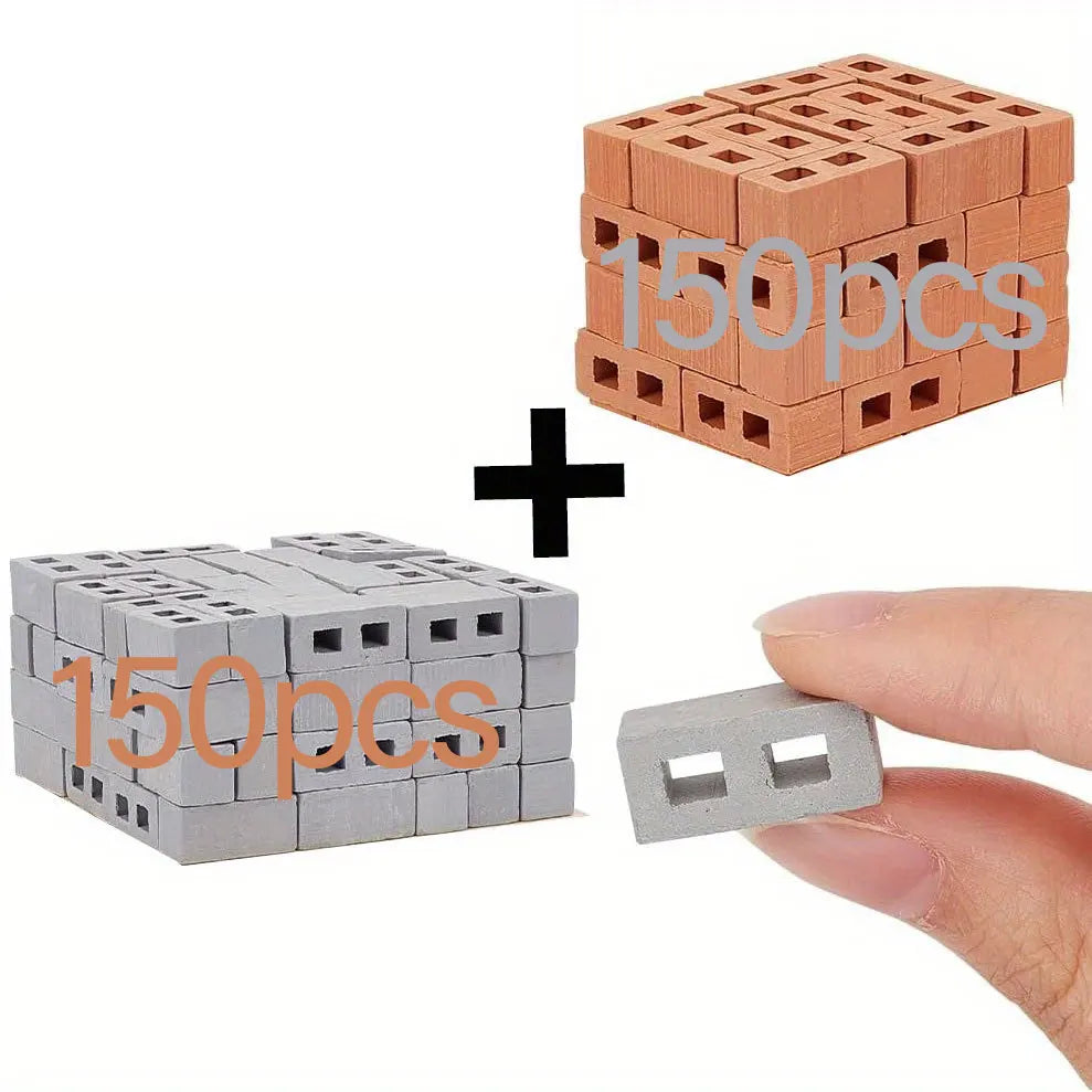 Mini Bricks 1/12 Scale Landscaping Model Tiny DIY Construction Buildings for Dollhouse Accessories Building Set
