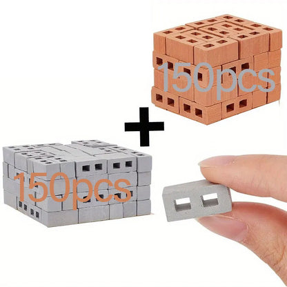 Mini Bricks 1/12 Scale Landscaping Model Tiny DIY Construction Buildings for Dollhouse Accessories Building Set