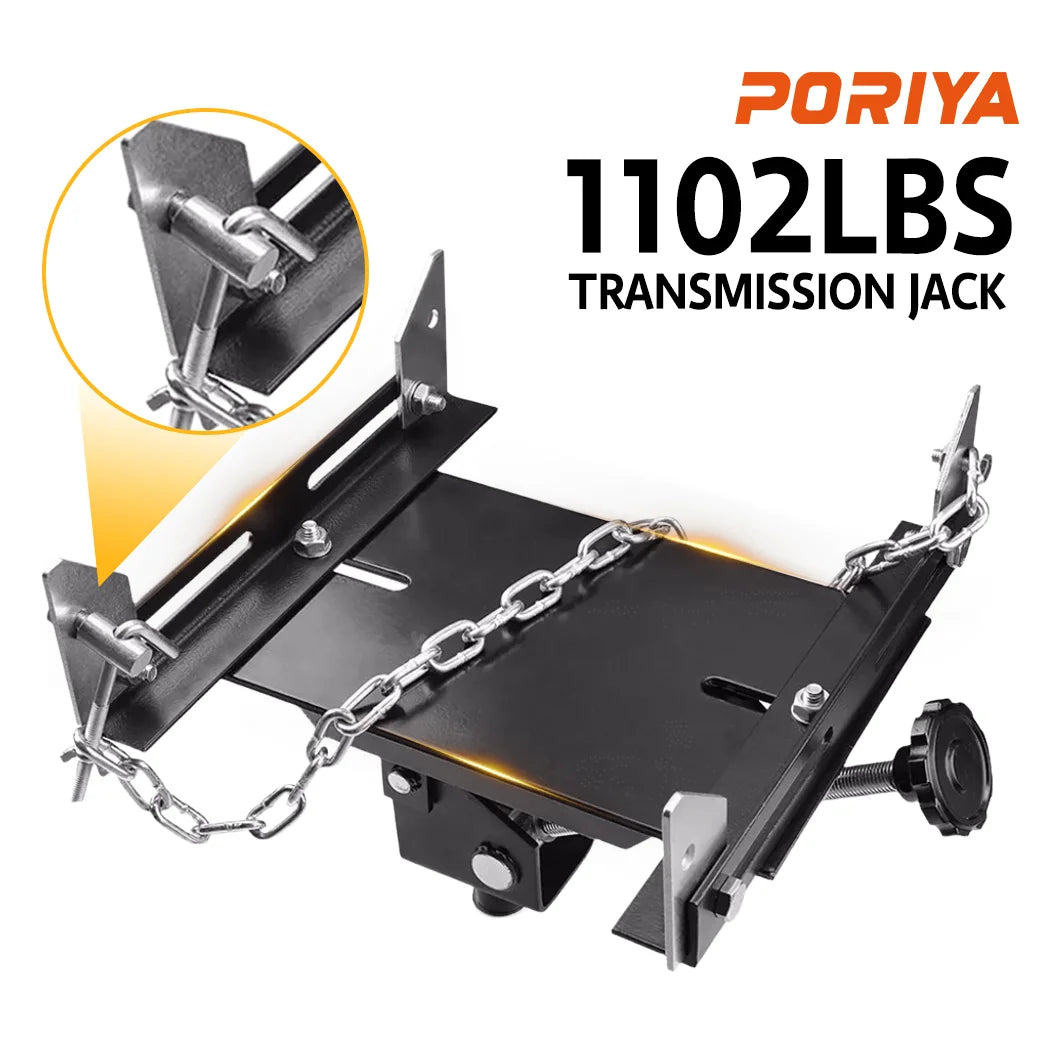 PORIYA Transmission Jack Adapter 500KG Automotive Car Gearbox Removal Trolley Adaptor
