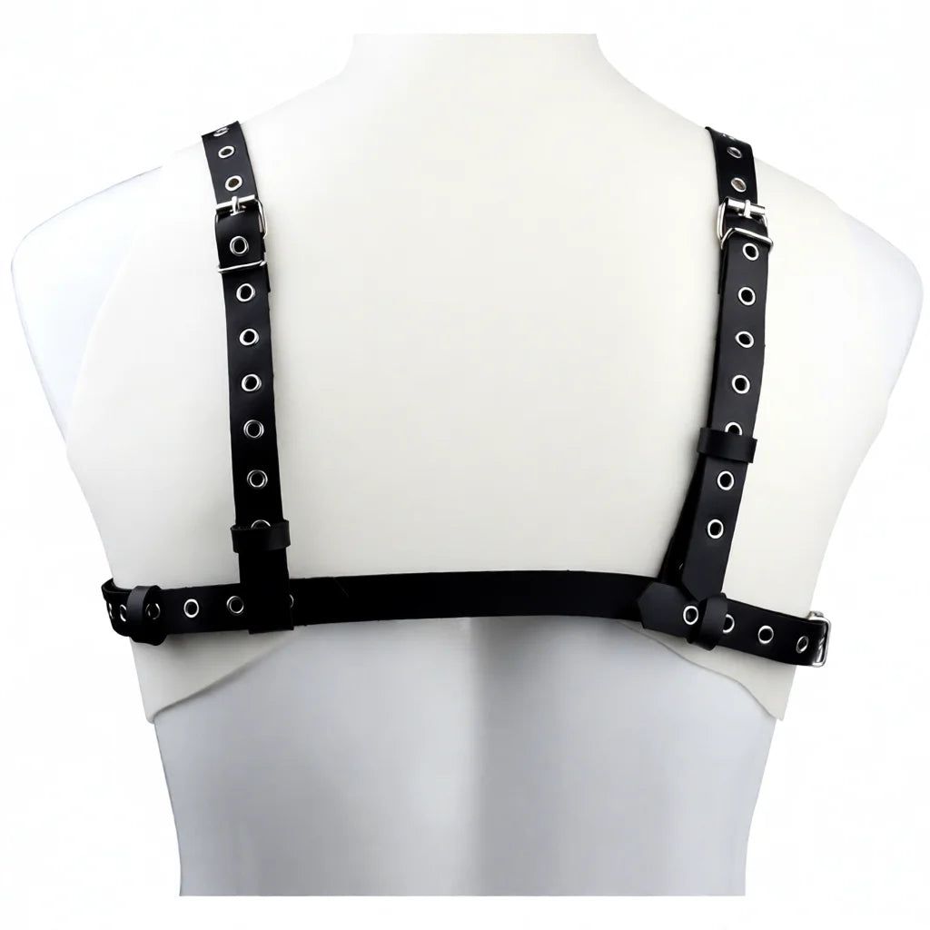QKKQ Black PU Leather Strap On Belt Chest Bind For Women Pleasure Breast Bondage BDSM Adult Play Accessories Couple Flirting