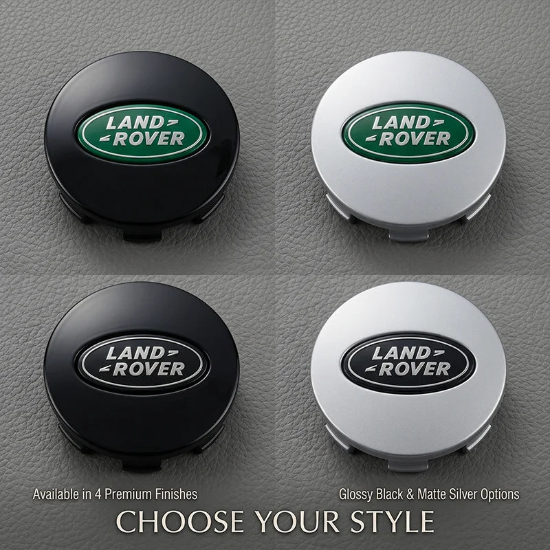 4Pcs Car Emblem Wheel Center Hub Cap Covers Auto Rim Cover For Land Rover Ranger Autobiography Freelander Evoque Rover Sport