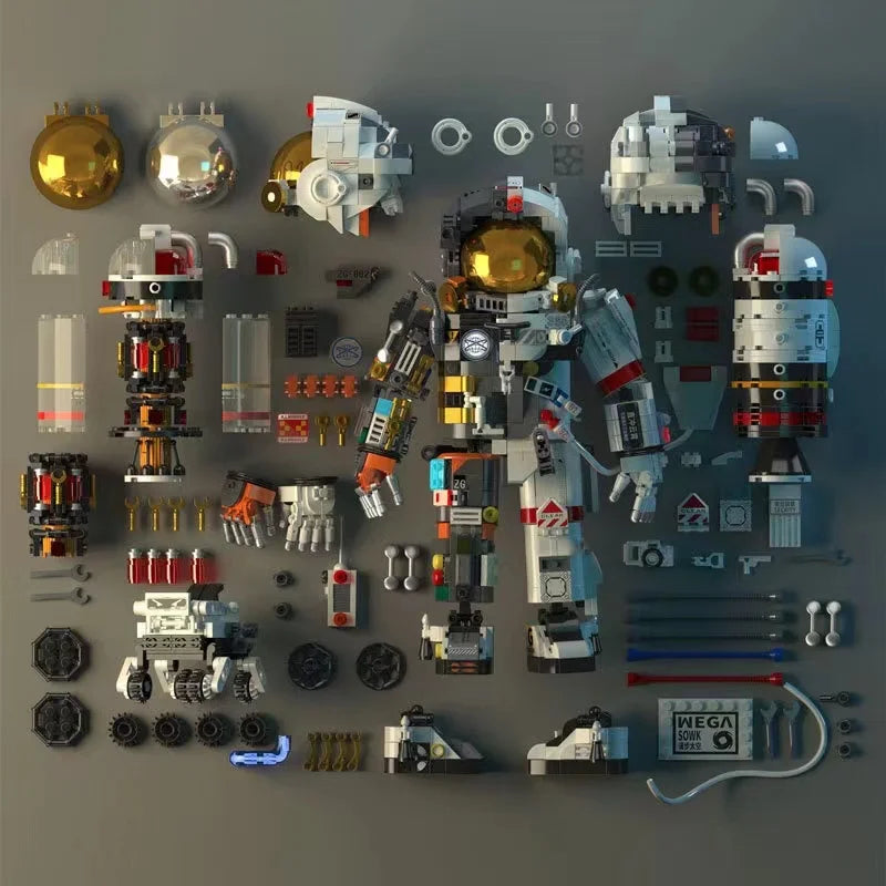 Space Warrior Astronaut Robot Luminous Building Block Set - DIY Exploration Toy for Boys And Children Birthday Gift
