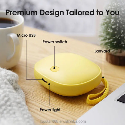 Rechargeable Electric Hand Warmer with 1200mAh Capacity, Portable Heater