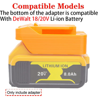 Adapter/Converter for Ferrex 20V Li-ion Tools Convert To DeWalt 18/20V Li-ion Battery Adapter Power Tool Accessories（NO Battery）