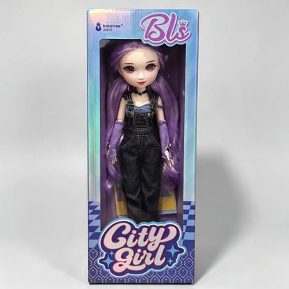 Fashion Doll Original 5-inch BJD Doll: Beiji Dihua'er Cute Art Figure with Articulated Joints and Doll Clothes