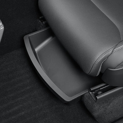Under Seat Storage Box For Tesla 2026 Model YL 6-Seat TPE Drawer Front Rear Seat Lower Organizer Tray Car Interior Accessories