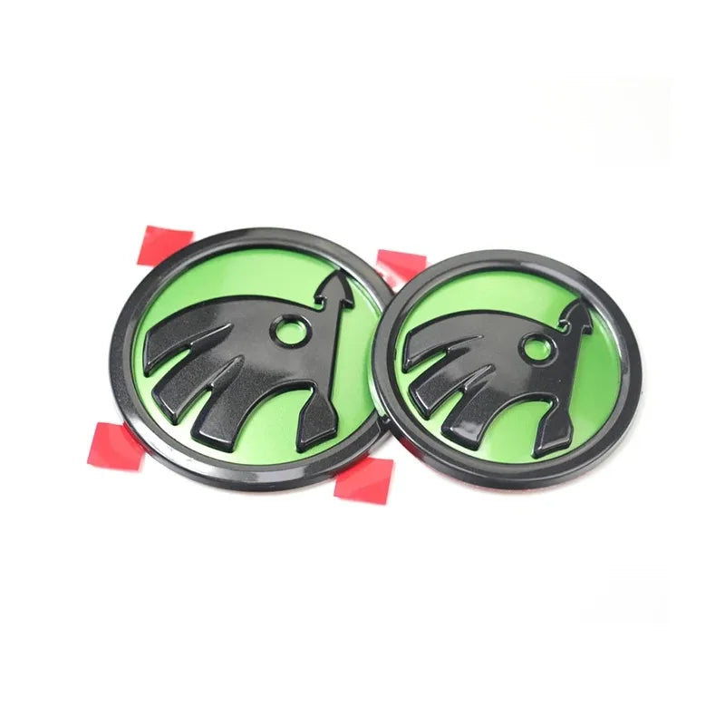 Skoda Car Trunk Stickers 80mm 90mm ABS Rear Emblem for Karoq Octavia Yeti Citigo Superb Fabia Kamiq Kodiaq VRS Rapid Front Hood