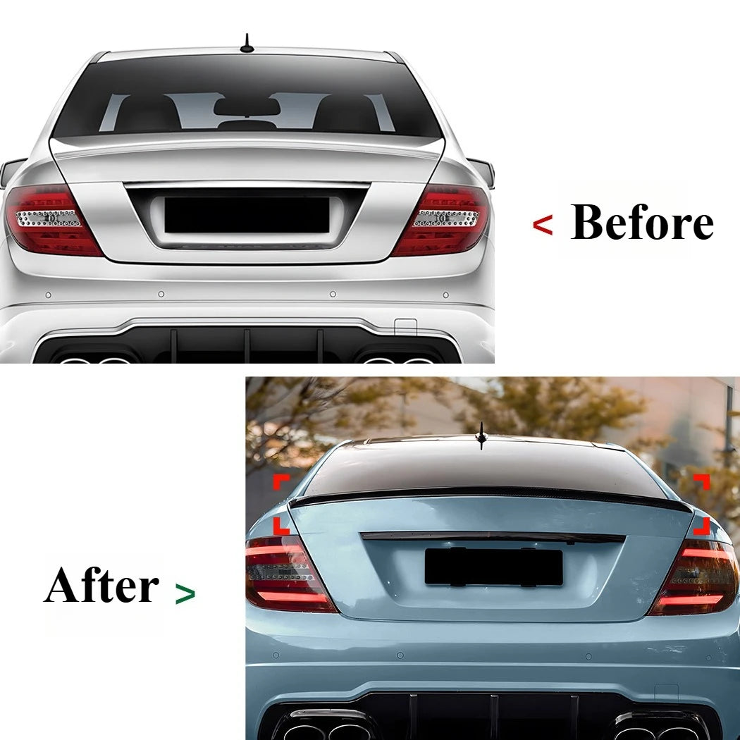 Rear Spoiler Wing for Mercedes Benz Coupe C204 For 2011-2014 AMG Car Trunk Tail Fin lid Guard splitter decoration Cover Tuning