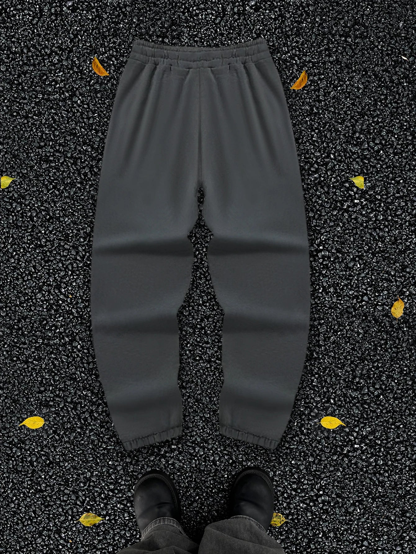 Men's Gothic Jagged Metal Font Cross Wing Las Vegas Print Sweatpants Elastic Waist Soft Dark Punk Street Hip Hop Joggers