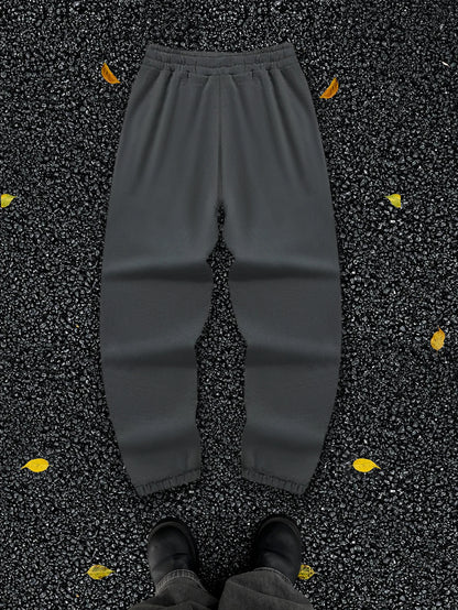 Men's Gothic Jagged Metal Font Cross Wing Las Vegas Print Sweatpants Elastic Waist Soft Dark Punk Street Hip Hop Joggers