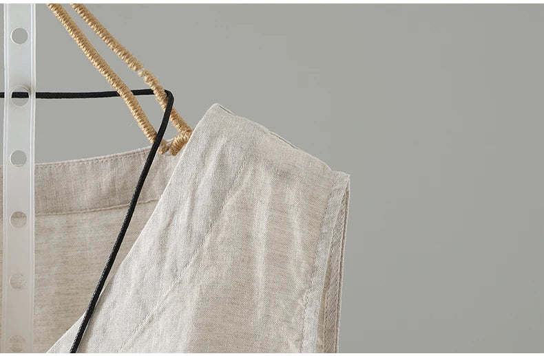 Slimming Pure Color Cotton Linen Lightweight Sleeveless round Neck Inner Wear Large Size Women's Fashionable Versatile Top