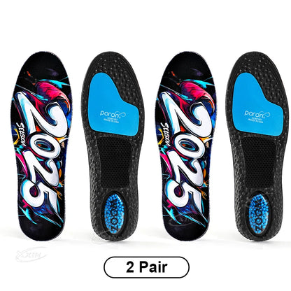 【Xxin】Graffiti Style Sport Insoles Air Cushion Shock Absorption Running Shoes Pad Size 36-46