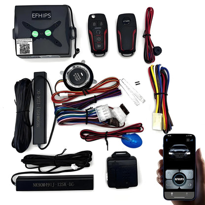 Phone APP Engine Remote Start  Car alarm Push Start-Stop Button To Start Ignition System Central Locking Keyless Entry for car