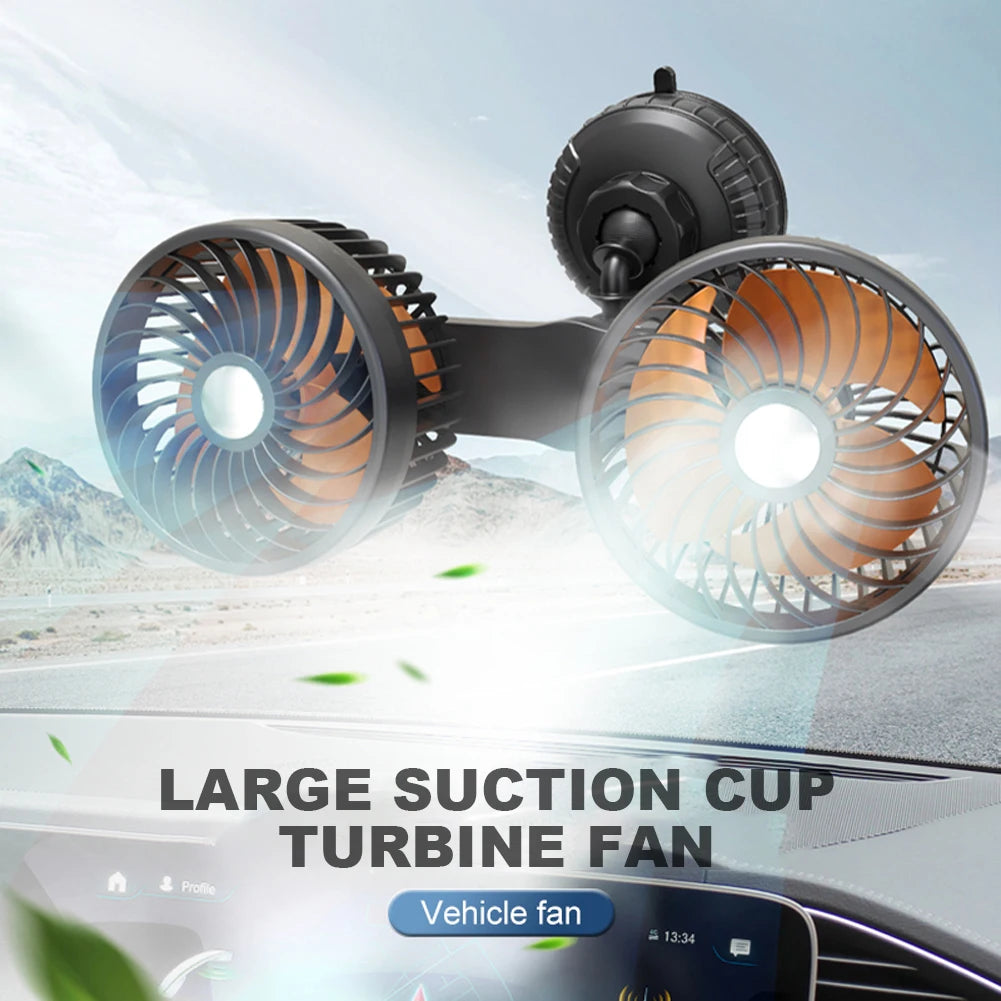Auto Ventilation Fan USB Charging Air Circulator Fan 360 Degree Rotation Mini Car Fan Cooler Three Gears for Auto Sedan Mini Van