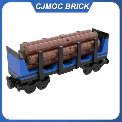 238 pcs MOC UCS Wood Railwar Model Building Block Train Assembling DIY Bricks Toys For Collector MOC-197469