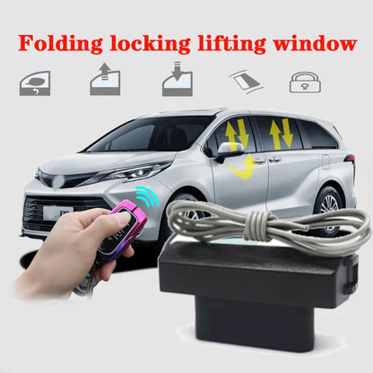 Intelligent window closer for Toyota Sienna folding Auto Window Closer Open rearview mirror automatic lock device  OBD Car lock
