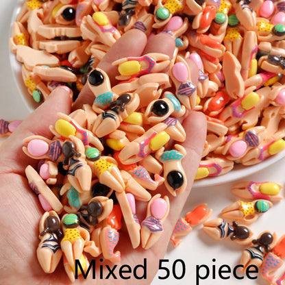6-50pcs Resin Swimming & Sports Shoe Charm PVC Decorations Assorted Style Detachable Waterproof Suitable summer For Gift ideal