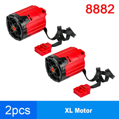 8882 XL Motor Red PLus Building Blocks MOC Technology Parts Power Functions Power Motor for Logoeds DIY Car Truck Power Up