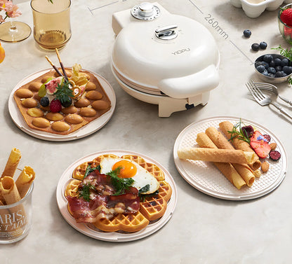 220V Yidepu Multifunction Electric Pancake Maker Timer Temperature Control Waffle Iron Double Sided Grill  Breakfast Machine