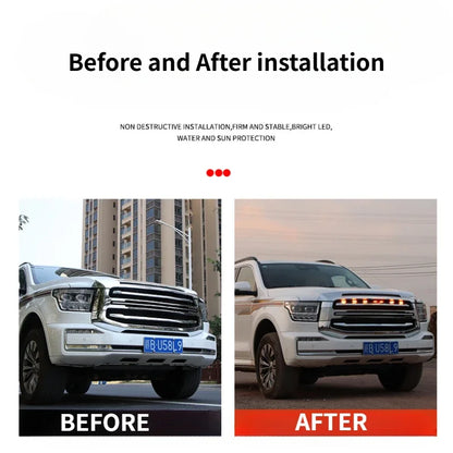 For Tank 500 Frame Yellow Light Modified Day Running Light Special LED Decorative Atmosphere Light Car Decoration Accessories