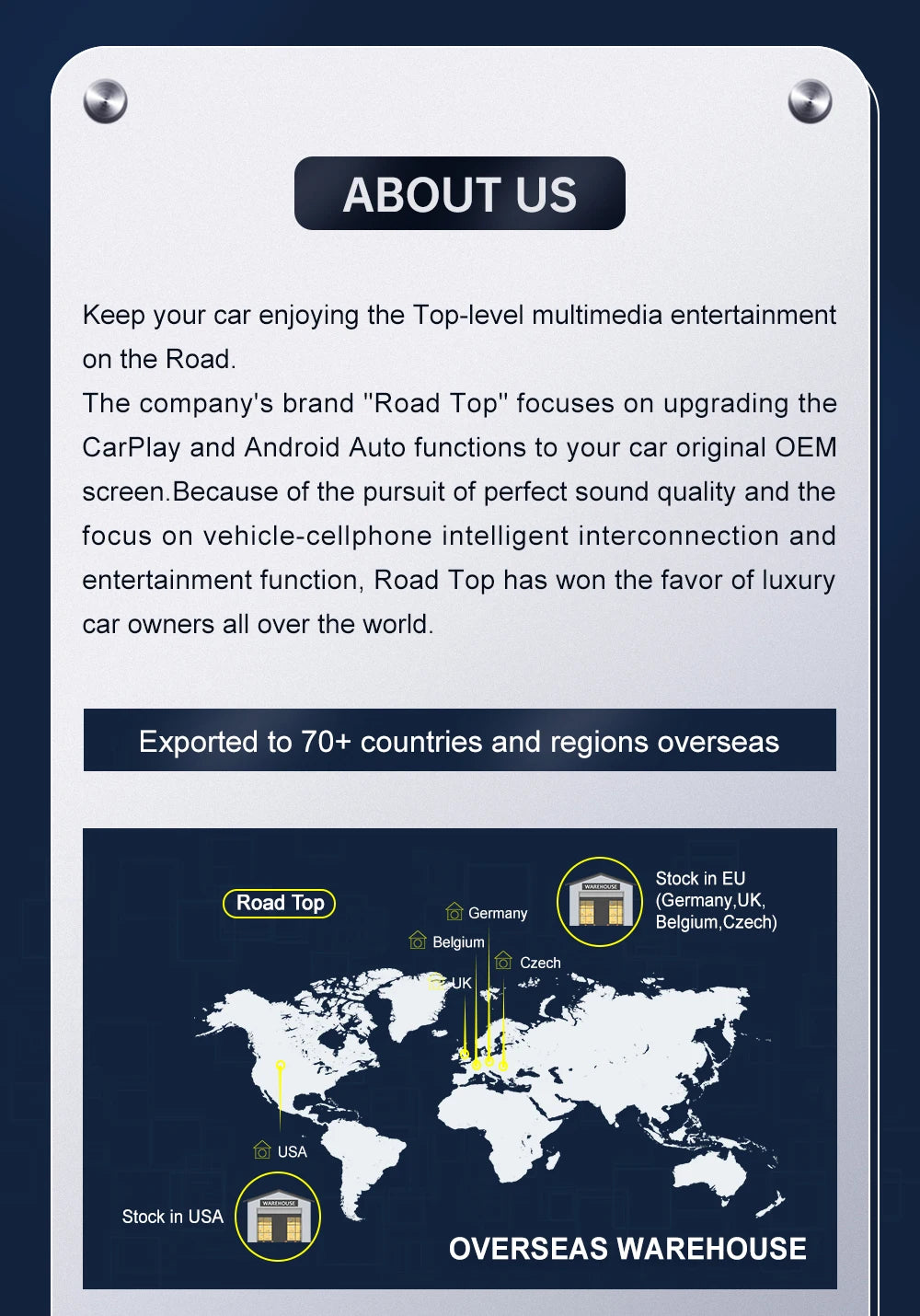 Road Top Wireless CarPlay Android Auto for Mercedes Benz ML GL W166 X166 2012-2015, with Mirror Link AirPlay Car Play Functions