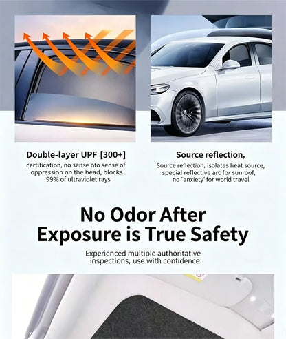 Car Sunroof Insulation Roof Visor For Volkswagen VW Tiguan 5N 2010~2017 16 Anti-UV Electrostatic Adsorption Sky Curtain Sunshade