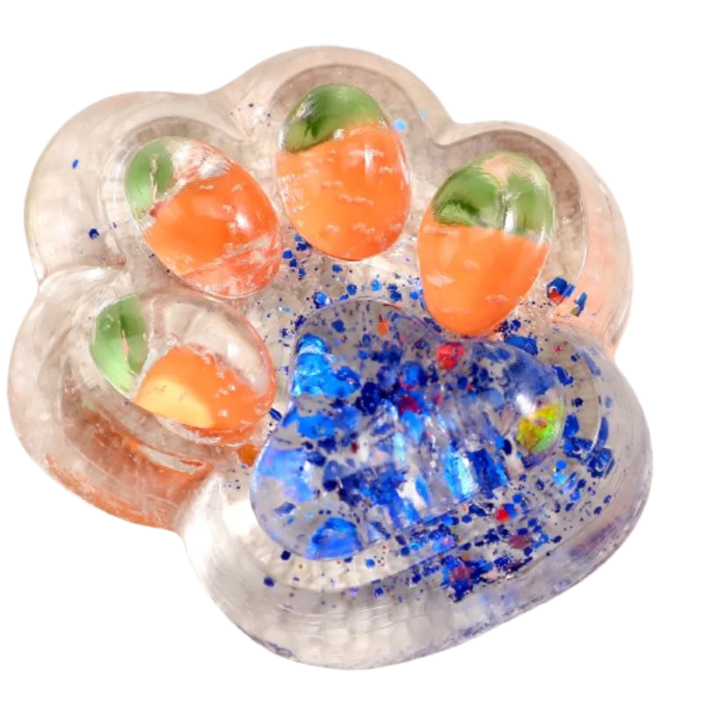 Fruit Cat Paw Squeeze Toy Kneading Soft Fruit Pinch Fidget Toy Handmade Cat Paw Slow Rebound Decompression Toy Children Gifts