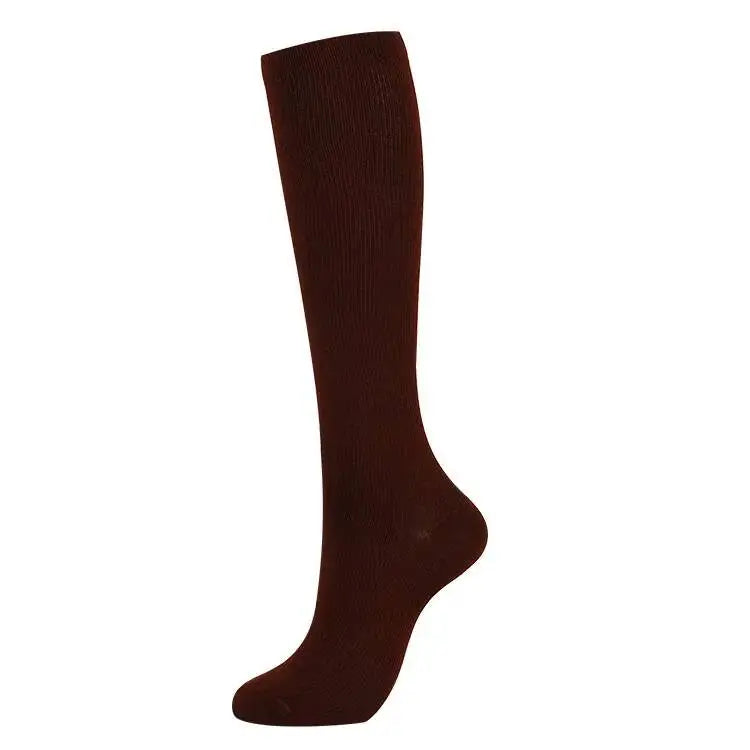 HYSAIXIA brand Solid Color Unisex Compression Cocks Men Women Gray Black Blue Brown Bhite Apricot 15-20mmhg